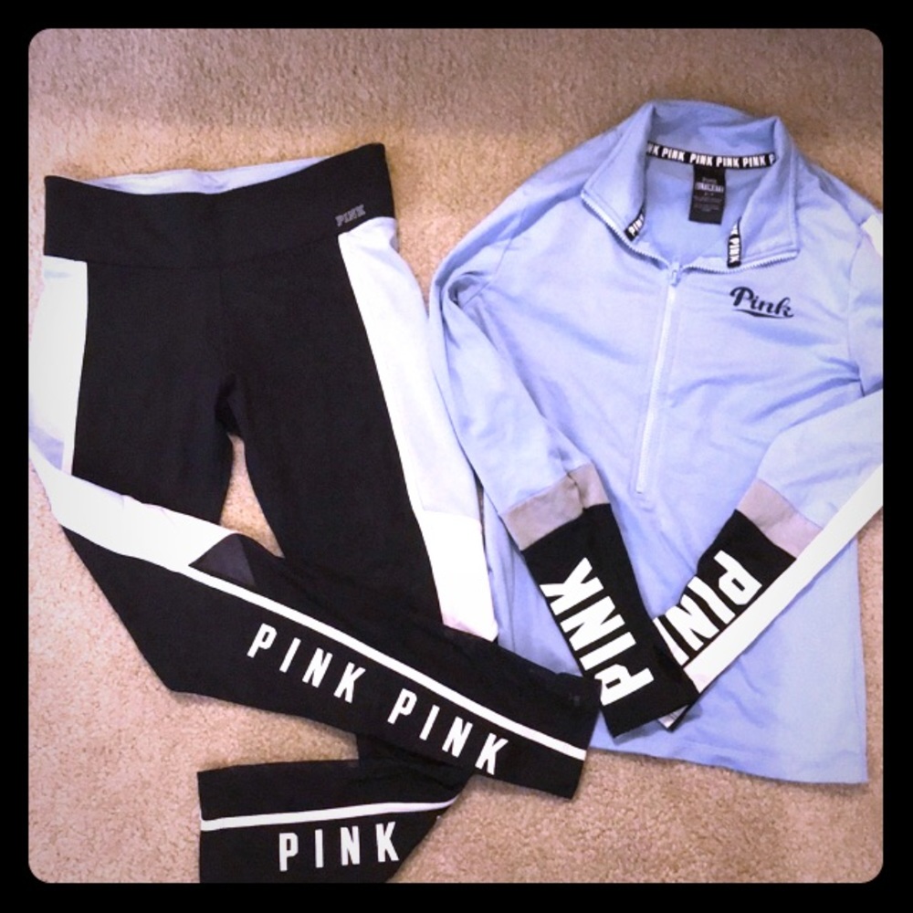 Matching 2 piece athletic/yoga outfit.